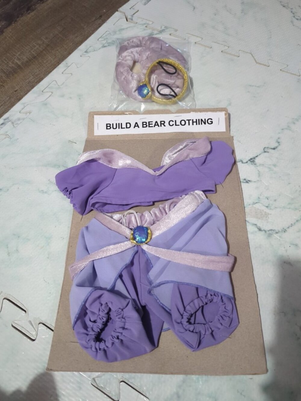 Build a Bear Aladdin Jasmine Purple Set